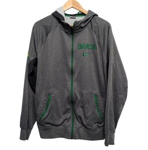 Nike Therma-Fit Brasil Zip Up Hoodie Jacket Mens Sze Large Soccer Futbol Warm Up